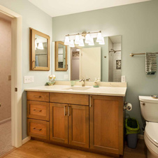 We updated and added safety features to this hall bathroom on the west side of Madison.