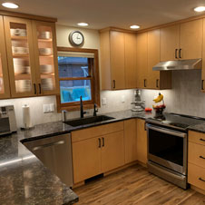 This kitchen update keeps a familiar layout intact with numerous storage improvements throughout.