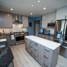 For this kitchen remodel, we completely transformed the space to provide the homeowner with a beautiful and efficient new kitchen.
