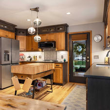 The goal for this kitchen remodel was to keep as many of the existing cabinets as possible while updating the design and increasing storage space.